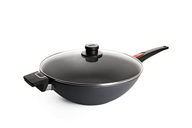 Woll Diamond Lite Wok- und Rührpfanne mit Deckel - Induktiv -, Ø 34 cm, 11 cm hoch - Geeignet für alle Herdarten, Aluminiumguss, Antihaft-Versiegelung, backofenfest, anthrazit im Sale